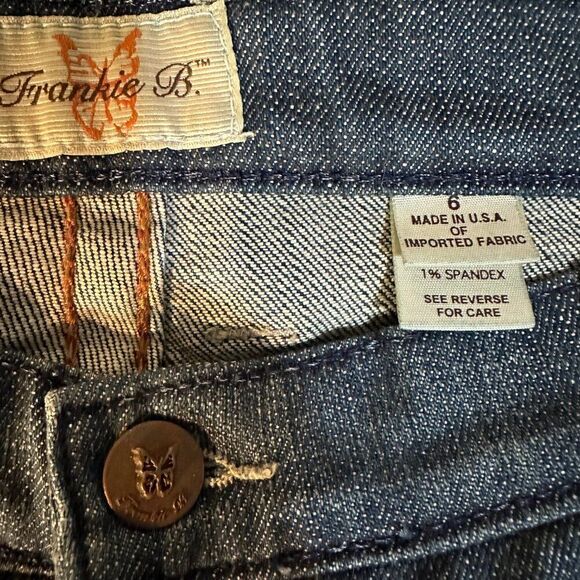 Frankie B Jeans Size 6 Inseam 32 Inches Japanese Patchwork Bootcut Y2K - Picture 11 of 13